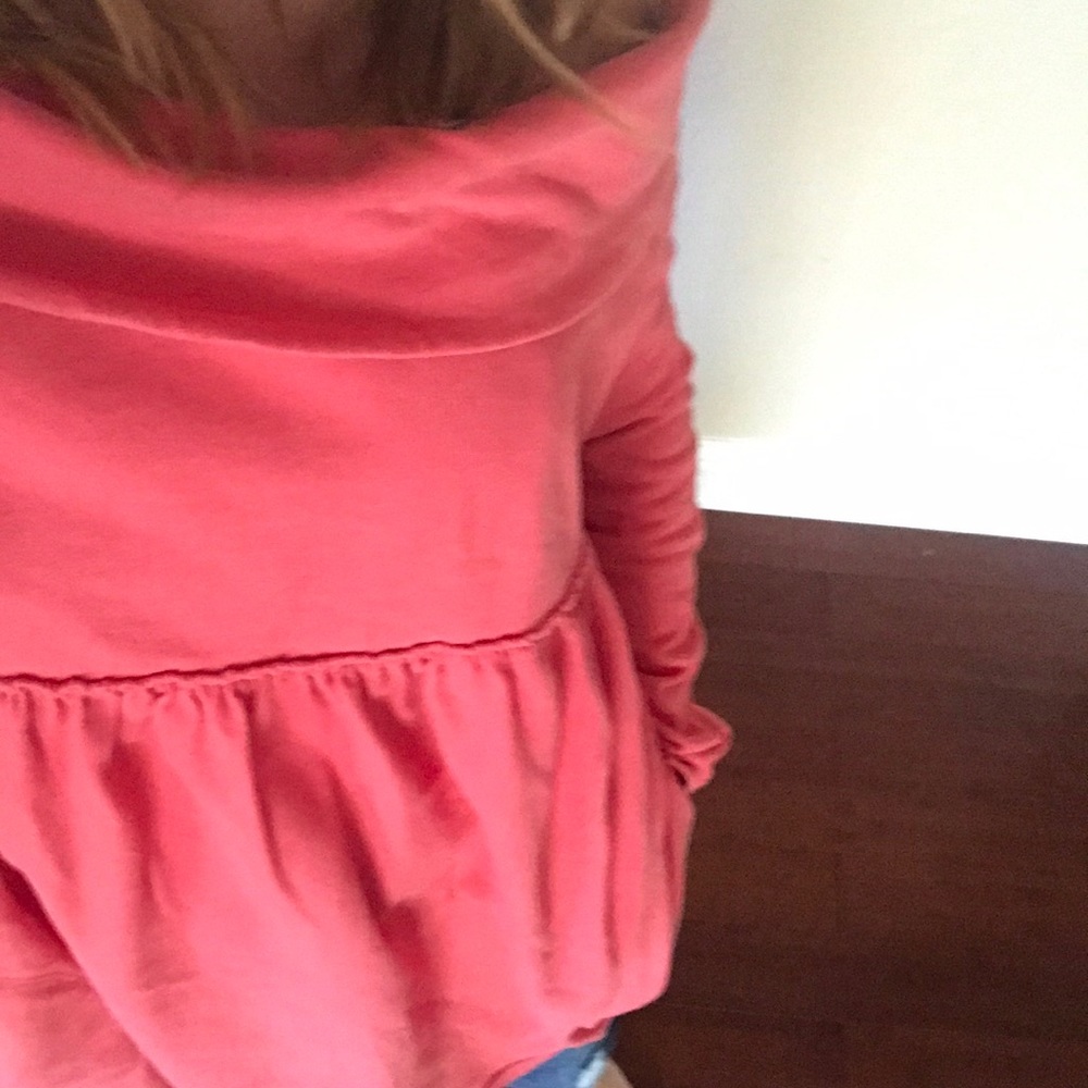 Anthropologie Off the shoulder hoodie dress